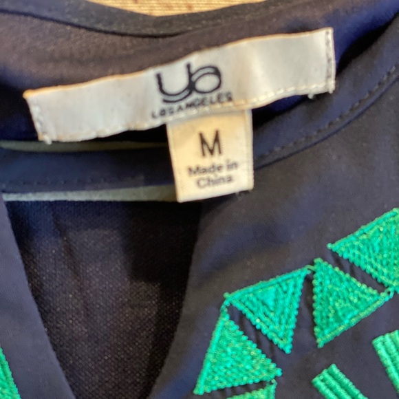 Ya Los Angeles sleeveless blue and green shift dress - Picture 6 of 6